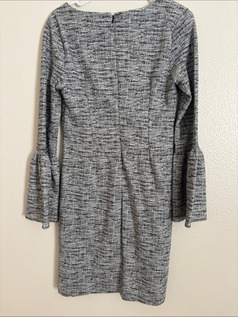 Banana Republic Black and Gray Tweed V-Neck Mini Dress - Picture 3 of 5